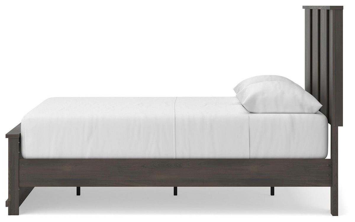 Shaehartin Dark Brown Queen Panel Platform Bed from Ashley - Luna Furniture