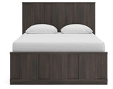 Shaehartin Dark Brown Queen Panel Bed from Ashley - Luna Furniture