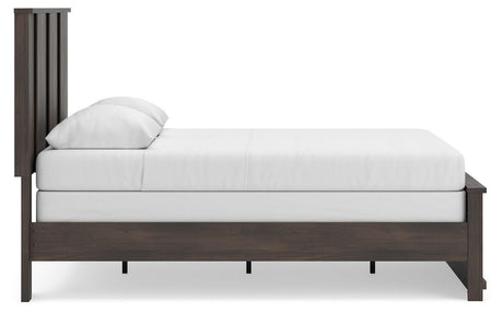 Shaehartin Dark Brown Queen Panel Bed from Ashley - Luna Furniture