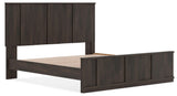 Shaehartin Dark Brown King Panel Platform Bed from Ashley - Luna Furniture