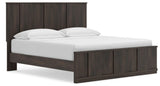 Shaehartin Dark Brown King Panel Platform Bed from Ashley - Luna Furniture