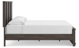 Shaehartin Dark Brown King Panel Platform Bed from Ashley - Luna Furniture