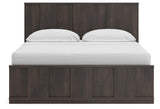 Shaehartin Dark Brown King Panel Bed from Ashley - Luna Furniture