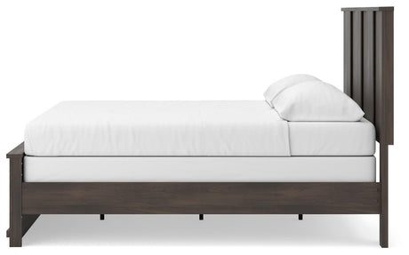 Shaehartin Dark Brown King Panel Bed from Ashley - Luna Furniture