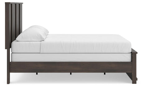 Shaehartin Dark Brown King Panel Bed from Ashley - Luna Furniture