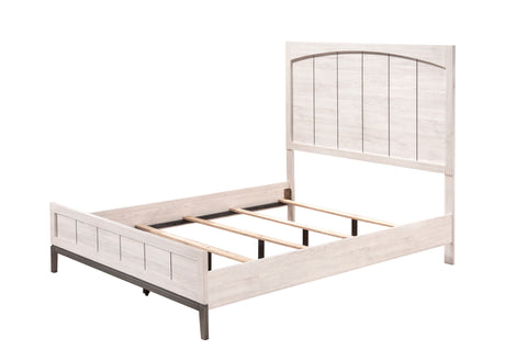 Veda Chalk King Panel Bed from Crown Mark - Luna Furniture