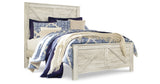 Bellaby Queen Panel Bed with Mattress in Whitewash from Ashley Furniture - Luna Furniture