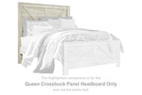 Bellaby Whitewash Queen Crossbuck Panel Headboard from Ashley - Luna Furniture