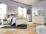 Bellaby Whitewash Crossbuck Queen Panel Bed from Ashley Furniture - Luna Furniture