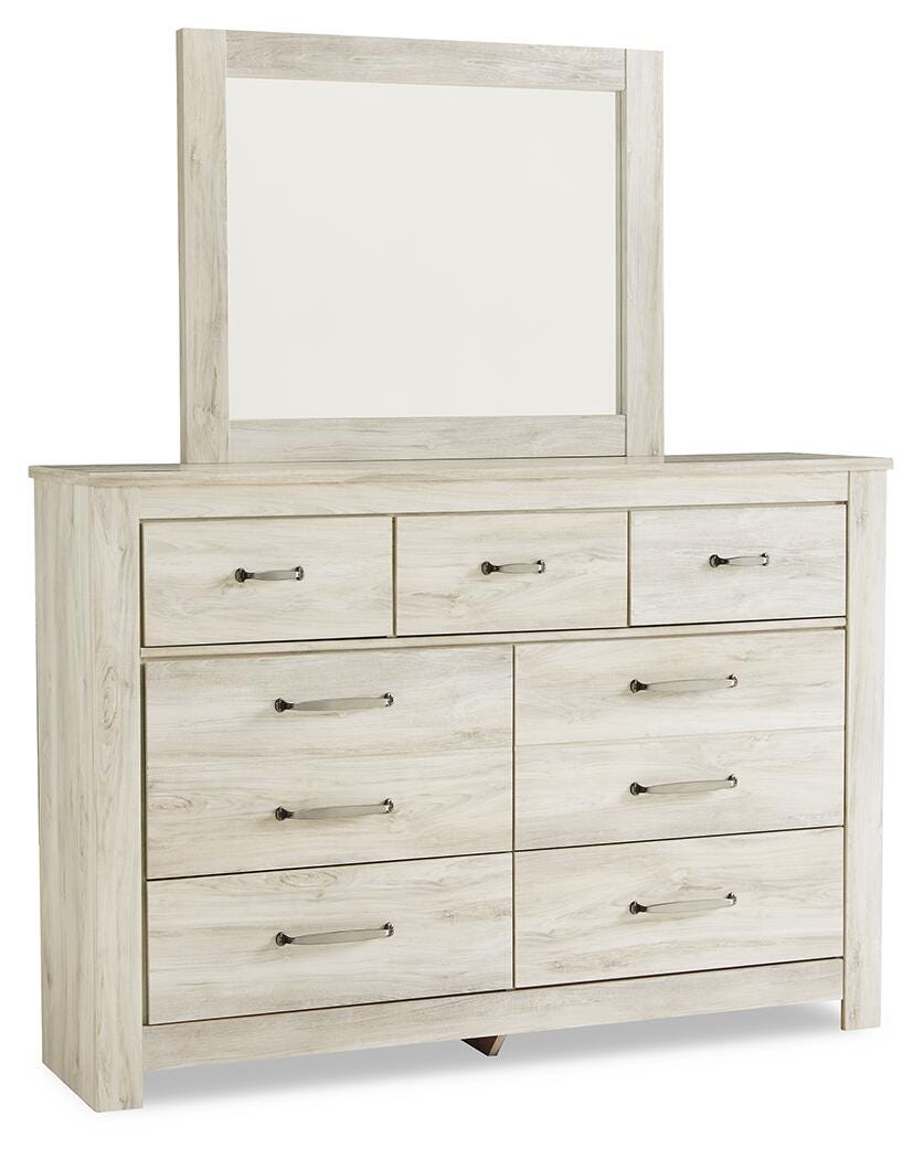 Bellaby Whitewash Dresser and Mirror from Ashley Furniture - Luna Furniture