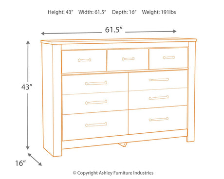 Bellaby Whitewash Dresser from Ashley - Luna Furniture