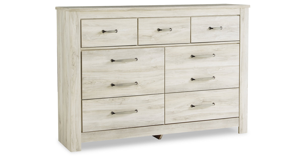 Bellaby Whitewash Queen Storage Panel Bed with Dresser and Nightstand from Ashley - Luna Furniture