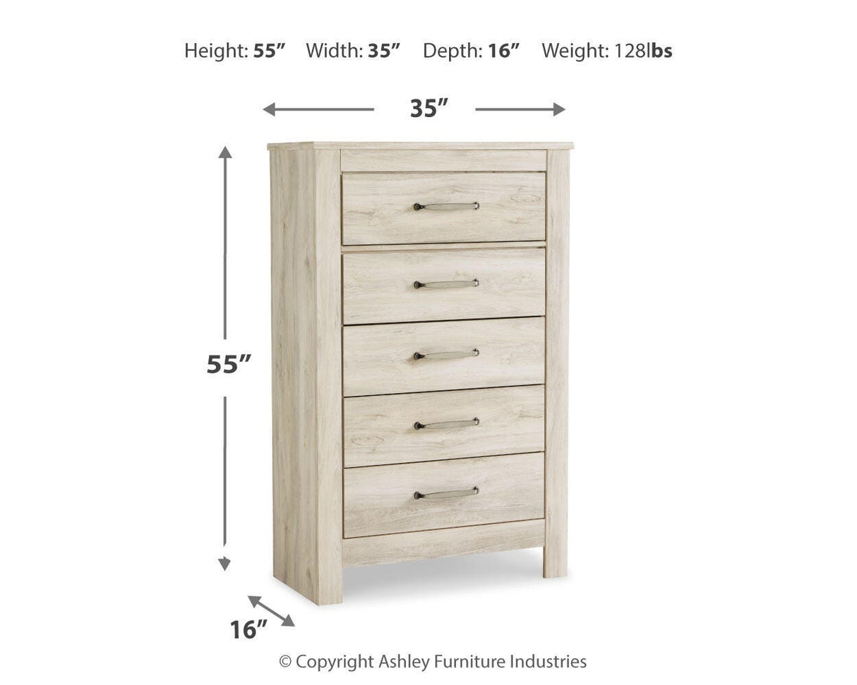 Bellaby Whitewash Chest of Drawers from Ashley Furniture - Luna Furniture
