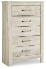 Bellaby Chipped White Queen Panel Headboard, Dresser, Mirror, Chest and 2 Nightstands from Ashley - Luna Furniture