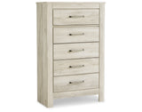 Bellaby Whitewash King Storage Bed, Dresser, Mirror, Chest and 2 Nightstands from Ashley Furniture - Luna Furniture