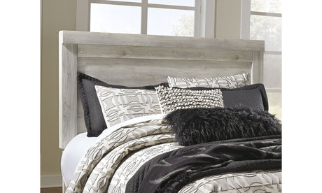 Bellaby Whitewash Queen Panel Bed, Dresser, Mirror, Chest and 2 Nightstands from Ashley - Luna Furniture