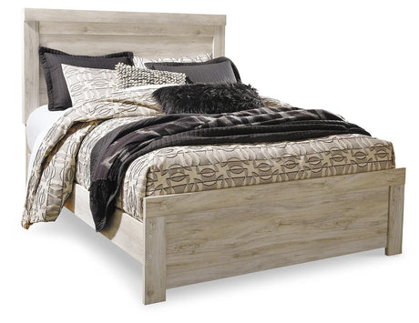 Bellaby Whitewash Queen Panel Bed, Dresser and Mirror from Ashley - Luna Furniture