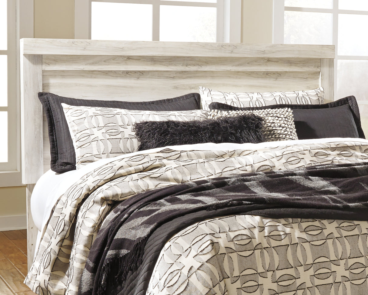 Bellaby Whitewash King Panel Bed from Ashley Furniture - Luna Furniture