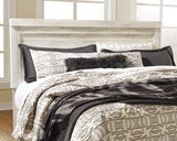 Bellaby Whitewash King Panel Bed from Ashley Furniture - Luna Furniture