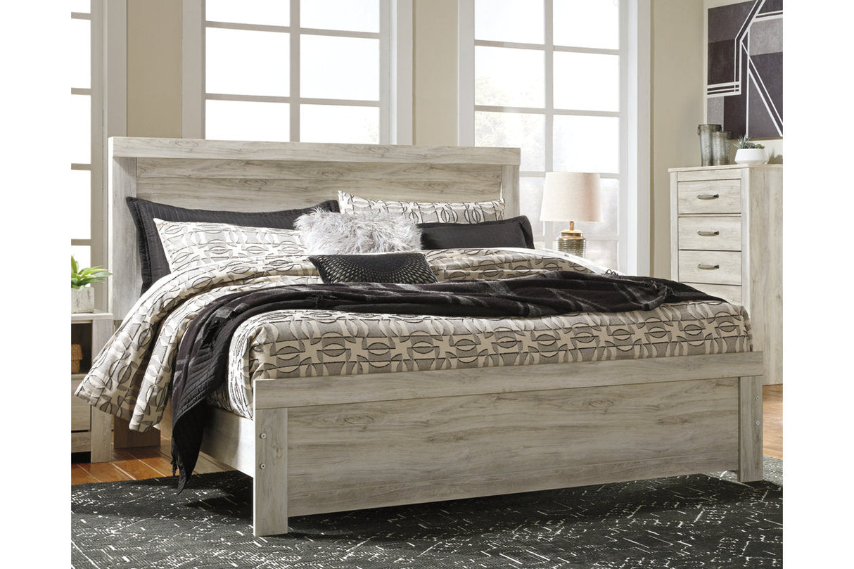 Bellaby Whitewash King Panel Bed from Ashley - Luna Furniture