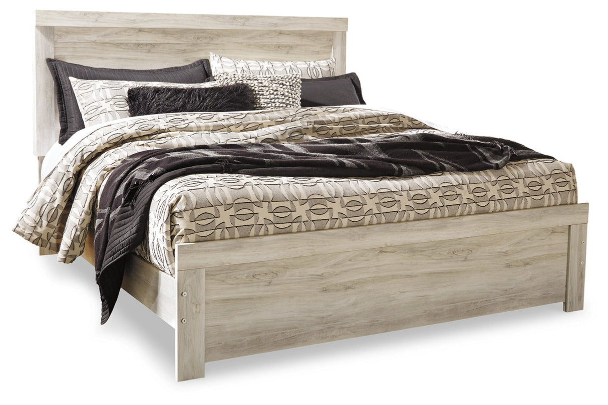 Bellaby Whitewash King Panel Bed from Ashley - Luna Furniture