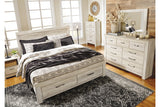 Bellaby Whitewash King Storage Platform Bed from Ashley - Luna Furniture