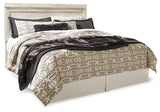 Bellaby Whitewash King Panel Storage Bed, Dresser, Mirror and Nightstand from Ashley - Luna Furniture