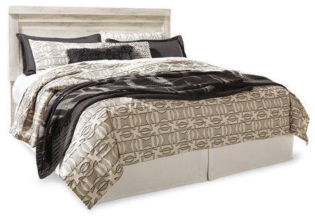 Bellaby Whitewash King Panel Storage Bed, Dresser, Mirror and Nightstand from Ashley - Luna Furniture