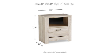 Bellaby Whitewash King Storage Bed, Dresser, Mirror, Chest and 2 Nightstands from Ashley - Luna Furniture