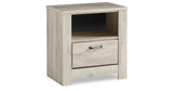 Bellaby Whitewash King Panel Storage Bed, Dresser, Mirror and 2 Nightstands from Ashley Furniture - Luna Furniture