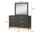 Trevor Brown/Gold Dresser Mirror (Mirror Only) from Crown Mark - Luna Furniture