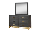Trevor Brown/Gold Dresser Mirror (Mirror Only) from Crown Mark - Luna Furniture