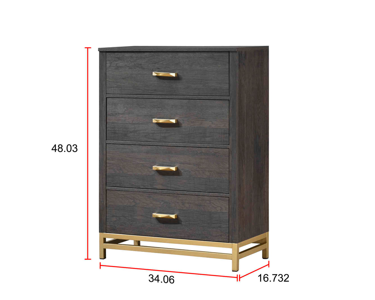Trevor Brown/Gold Chest from Crown Mark - Luna Furniture