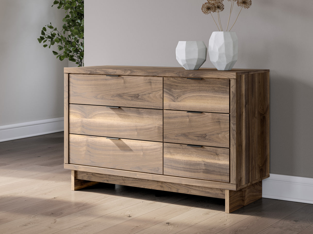 Chirason Brown Storage Panel Bedroom Set with 4 Side Drawers from Ashley Furniture - Luna Furniture