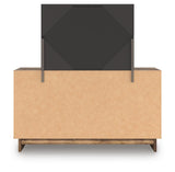 Chirason Brown Queen Bed with Mirrored Dresser from Ashley Furniture - Luna Furniture