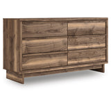 Chirason Sage Green Full Upholstered Bed with Mirrored Dresser, Nightstand and Wide Chest from Ashley Furniture - Luna Furniture