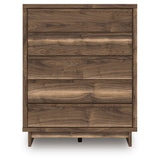 Chirason Sage Green Full Upholstered Bed with Mirrored Dresser, Nightstand and Wide Chest from Ashley Furniture - Luna Furniture