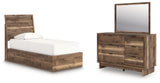 Chirason Twin Panel Platform Bed, Dresser and Mirror from Ashley Furniture - Luna Furniture