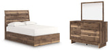Chirason Full Panel Platform Bed, Dresser and Mirror from Ashley Furniture - Luna Furniture