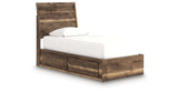 Chirason Twin Panel Bed with Storage, Dresser and Mirror from Ashley Furniture - Luna Furniture