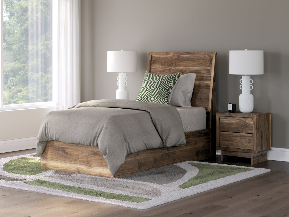 Chirason Twin Panel Platform Bed, Dresser and Mirror from Ashley Furniture - Luna Furniture