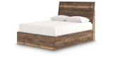 Chirason Brown Queen Bed with Mirrored Dresser from Ashley Furniture - Luna Furniture