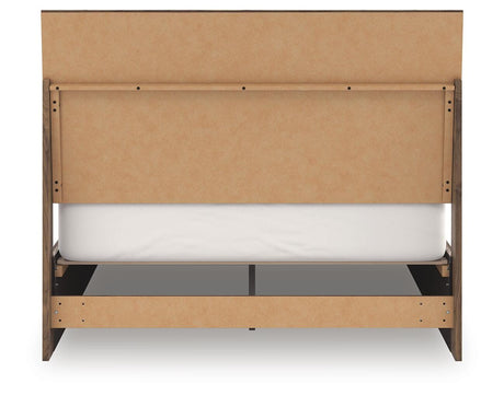 Chirason Brown Queen Bed with Mirrored Dresser from Ashley Furniture - Luna Furniture