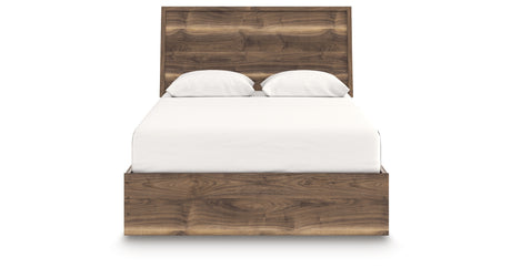 Chirason Brown Queen Bed with Mirrored Dresser from Ashley Furniture - Luna Furniture
