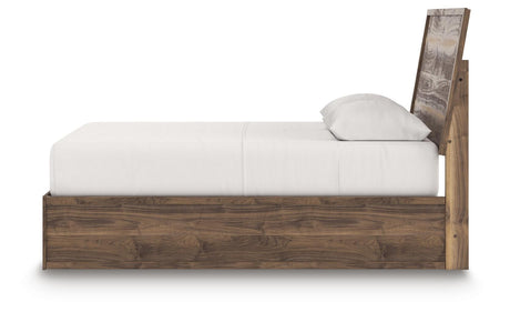 Chirason Brown Queen Bed with Mirrored Dresser from Ashley Furniture - Luna Furniture