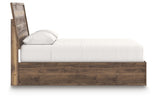 Chirason Brown Queen Bed with Mirrored Dresser from Ashley Furniture - Luna Furniture