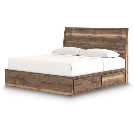 Chirason Brown Storage Panel Bedroom Set with 4 Side Drawers from Ashley Furniture - Luna Furniture