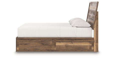 Chirason Brown King Panel Bed with Storage from Ashley Furniture - Luna Furniture