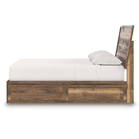 Chirason Brown Storage Panel Bedroom Set with 4 Side Drawers from Ashley Furniture - Luna Furniture