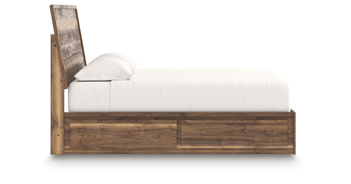 Chirason Brown King Panel Bed with Storage from Ashley Furniture - Luna Furniture